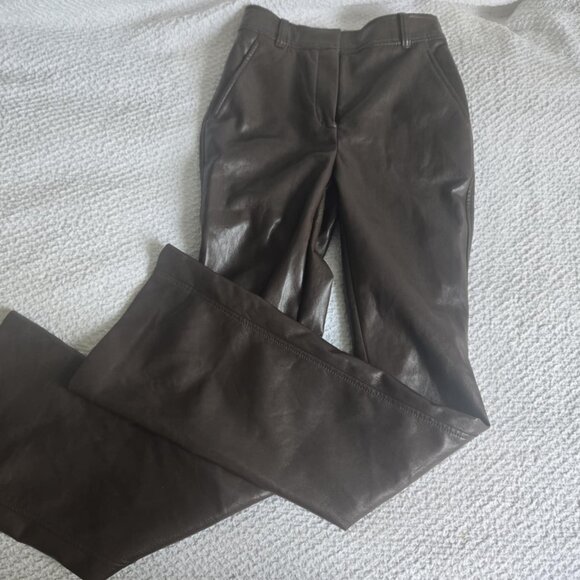 Babaton Vegan Leather flared pants - Picture 1 of 5